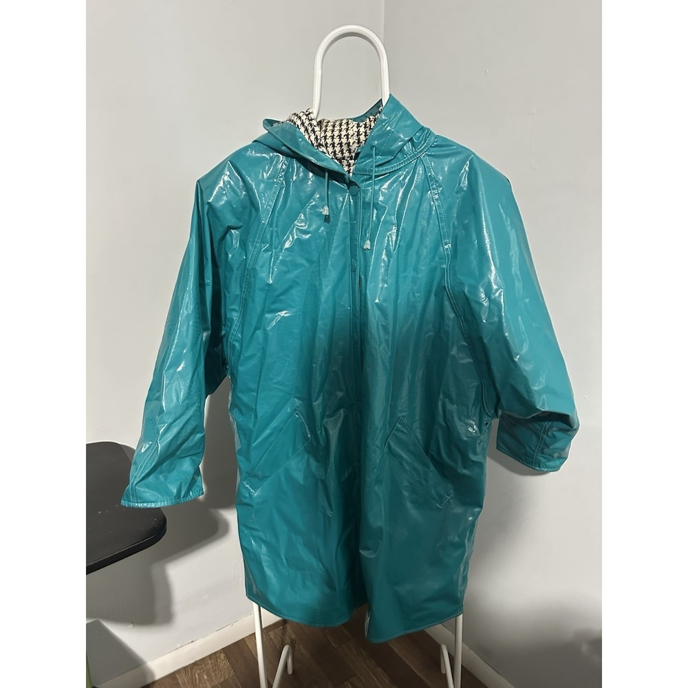Vintage Faye Rain Coat Vinyl Lined  Women's Size Large